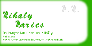 mihaly marics business card
